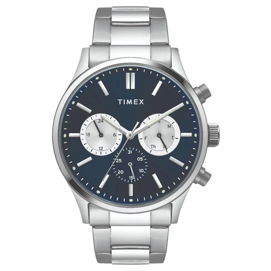 Timex Fashion Men's Blue Dial Round Case Multifunction Function Watch -TWEG19603