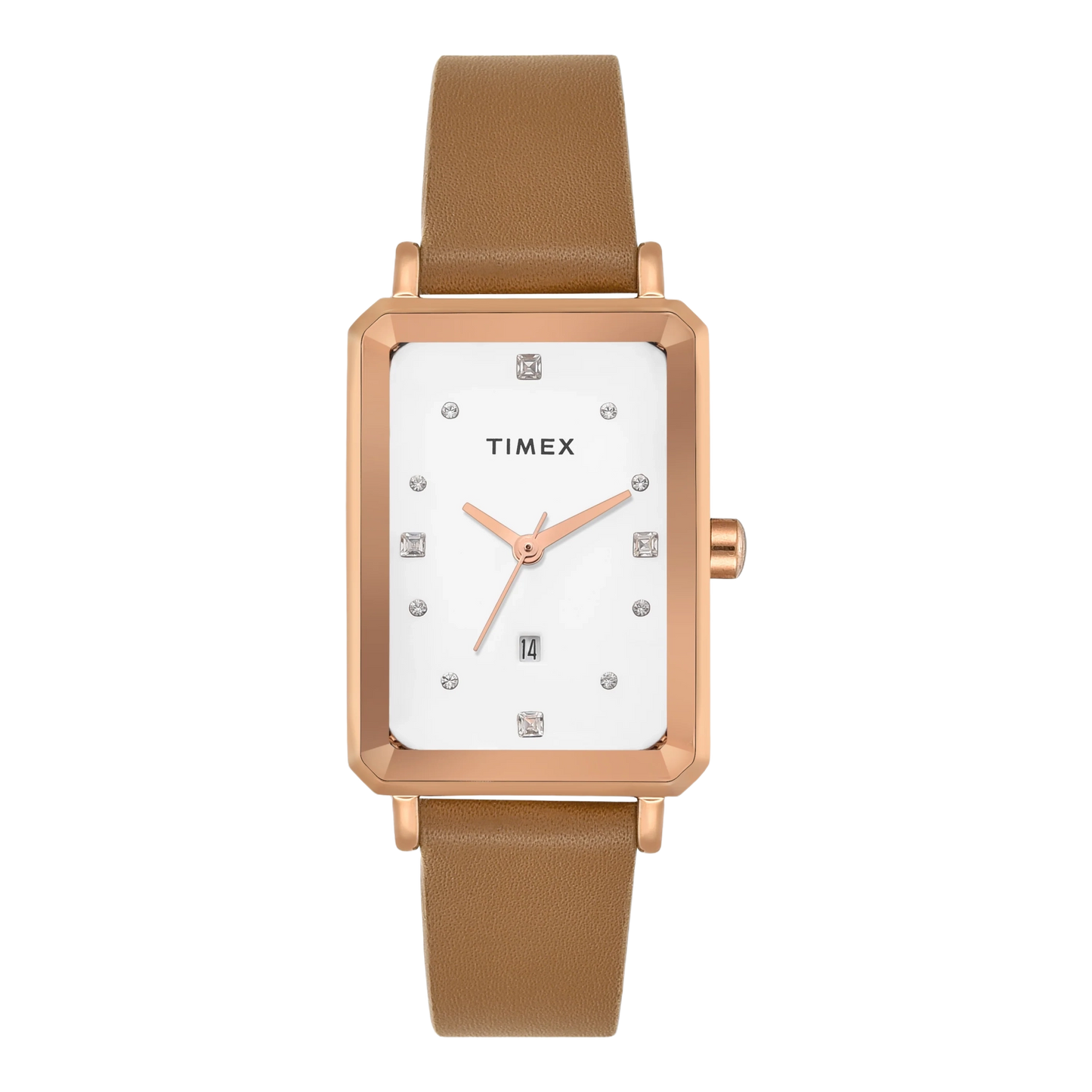 TIMEX Women White Rectangle Dial Analog Watch - TWEL20800