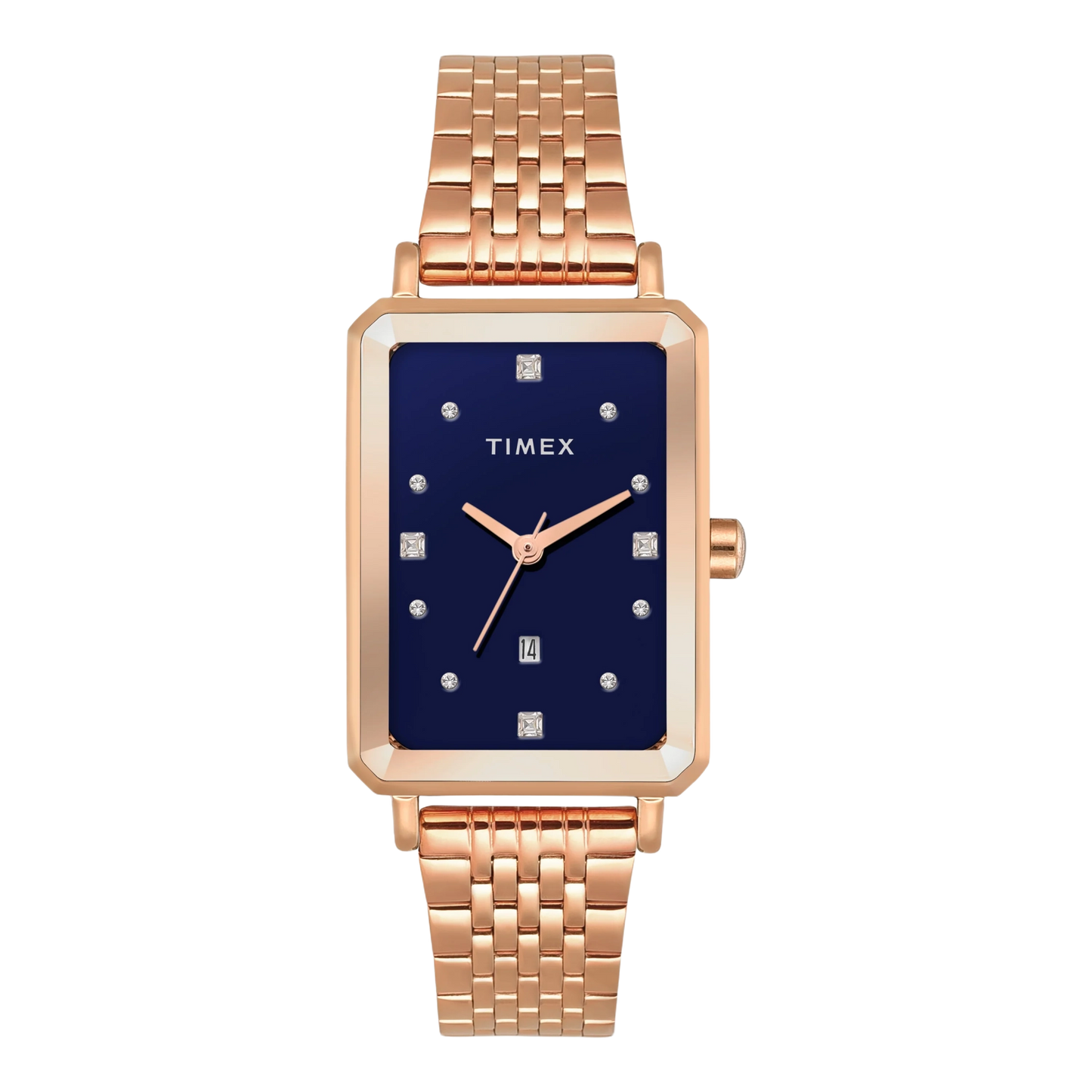 TIMEX Women Blue Rectangle Dial Analog Watch - TWEL20803