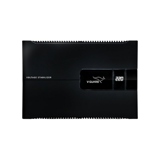 V-Guard Voltino Max Digi TV Stabilizer | Applicable for Smart TVs up to 140 cm (55)+Set Top Box,Home Theatre/Gaming Console | 3 Ampere Capacity | Seven Segment Digital Display | Black