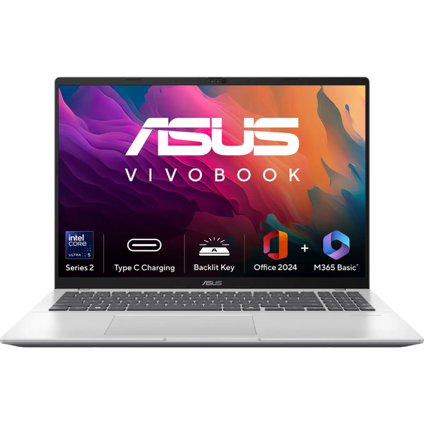 ASUS Vivobook 16 X1607CA-MB350WS | Intel Core Ultra 5 225H | 16GB DDR5 | 512GB PCIe 4.0 SSD | Intel Graphics | 16-inch WUXGA IPS 60Hz | Windows 11 Home | Office Home 2024