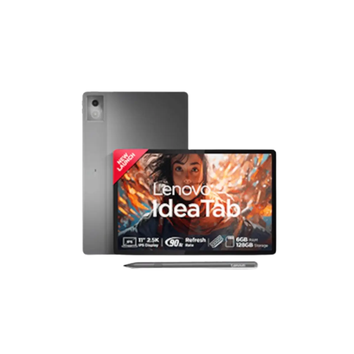 Lenovo Idea Tab 5G Tablet | 11-inch 2.5K IPS Display | 6GB RAM + 128GB Storage | MediaTek Dimensity 6300 Processor | 5G Connectivity | Lenovo Tab Pen Included | 7040mAh Battery | Luna Grey