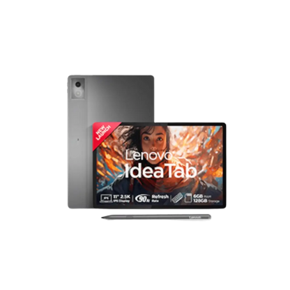 Lenovo Idea Tab 5G Tablet | 11-inch 2.5K IPS Display | 6GB RAM + 128GB Storage | MediaTek Dimensity 6300 Processor | 5G Connectivity | Lenovo Tab Pen Included | 7040mAh Battery | Luna Grey