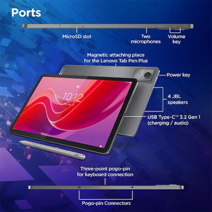 Lenovo Idea Tab 5G Tablet | 11-inch 2.5K IPS Display | 6GB RAM + 128GB Storage | MediaTek Dimensity 6300 Processor | 5G Connectivity | Lenovo Tab Pen Included | 7040mAh Battery | Luna Grey