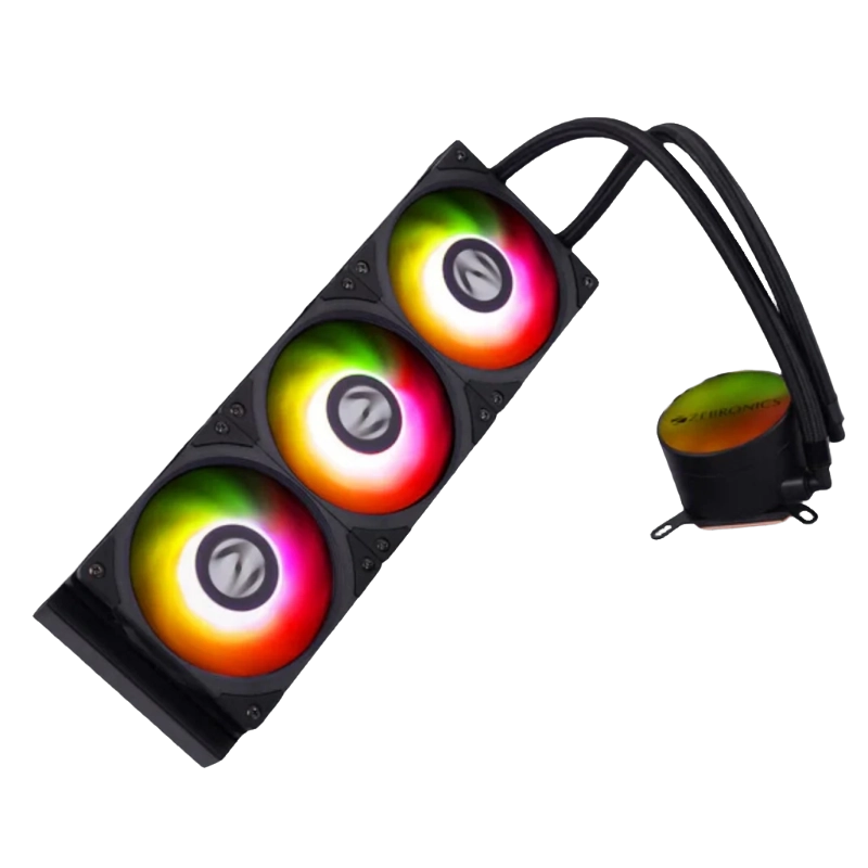 Zebronics Zeb-AIO360AW 360mm Liquid Cooler White ARGB Fans RGB/ARGB Sync Support
