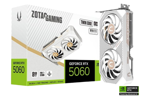 ZOTAC GAMING GeForce RTX 5060 Twin Edge OC White Edition ZT-B50600Q-10M