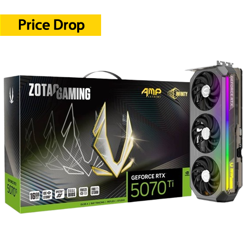 ZOTAC GAMING GeForce RTX 5070 Ti AMP Extreme INFINITY 16GB ZT-B50710B-10P