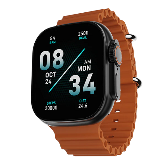 boAt Wave Glory Smartwatch with 1.96"(4.97 cms) HD Display, BT Calling, 100+ Sports Modes, Premium Metal Body