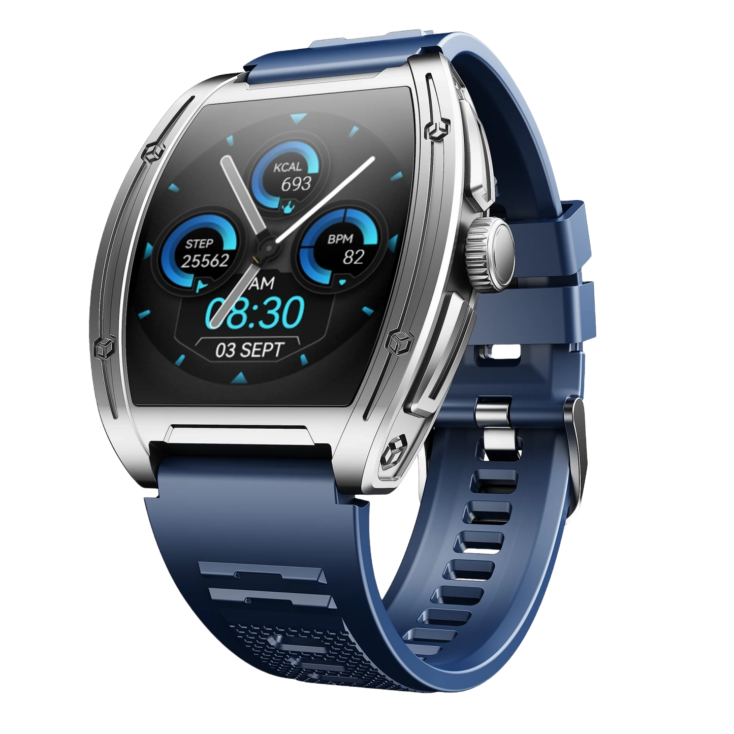 boAt Enigma Ascend- Smartwatch with 1.75" HD Display, Functional Crown, Luxurious Metal Body, 100+ Sports Modes-ocean blue