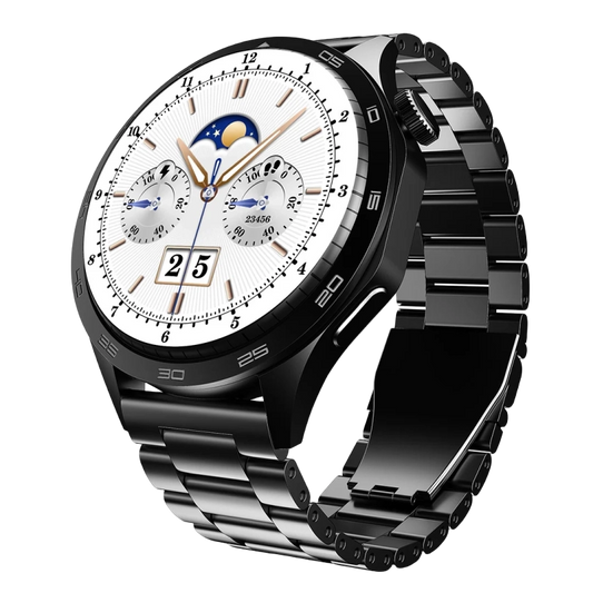 boAt Enigma Radiant- Smartwatch with 1.43" Amoled Display, AI Voice Assistant, Multiple Watch Faces-black metal