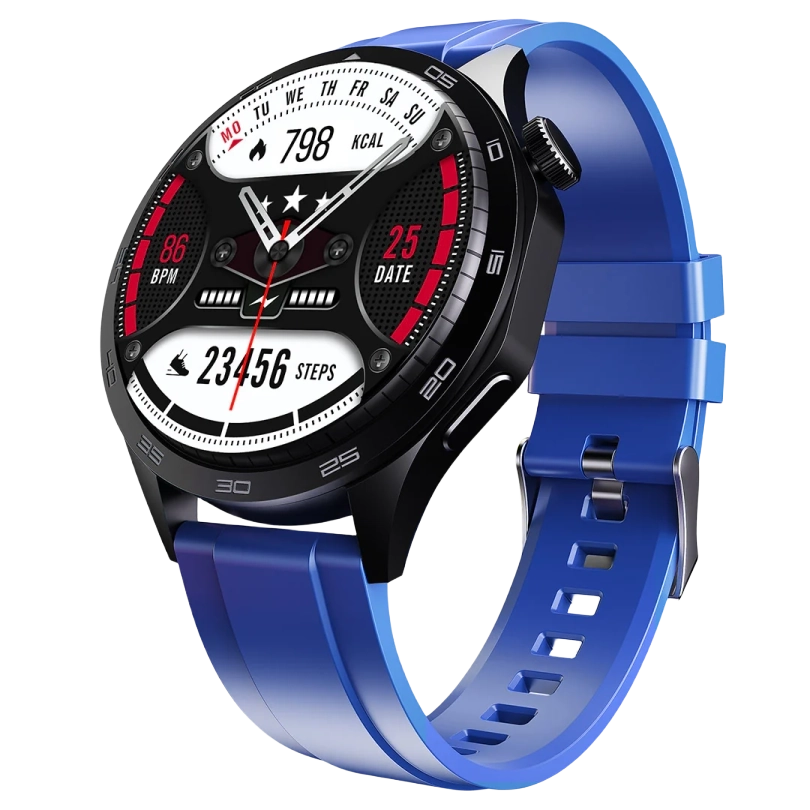 boAt Enigma Radiant -Smartwatch with 1.43" Amoled Display, AI Voice Assistant, Multiple Watch Faces-deep blue