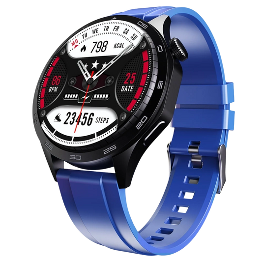 boAt Enigma Radiant -Smartwatch with 1.43" Amoled Display, AI Voice Assistant, Multiple Watch Faces-deep blue