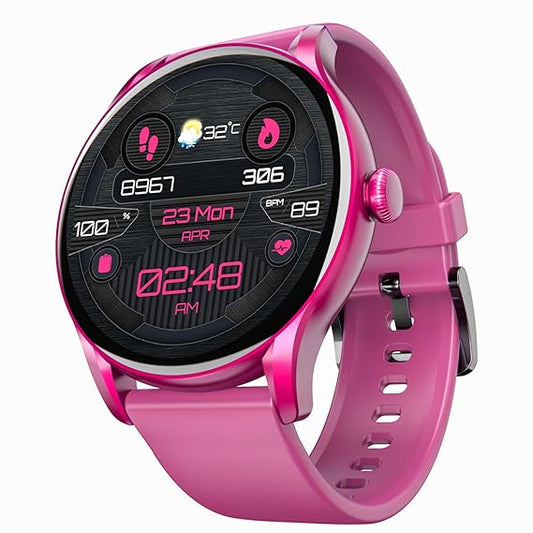 boAt Lunar Connect Ace Round AMOLED Display Smartwatch with 1.43" (3.63 cm) Screen, Bluetooth Calling, 100+ Sports Modes