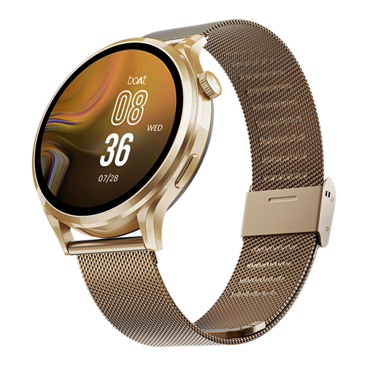 boAt Lunar Discovery Pro- Premium Smartwatch with 1.39" HD Display, Advanced BT Calling &amp; Health Monitoring-rose gold