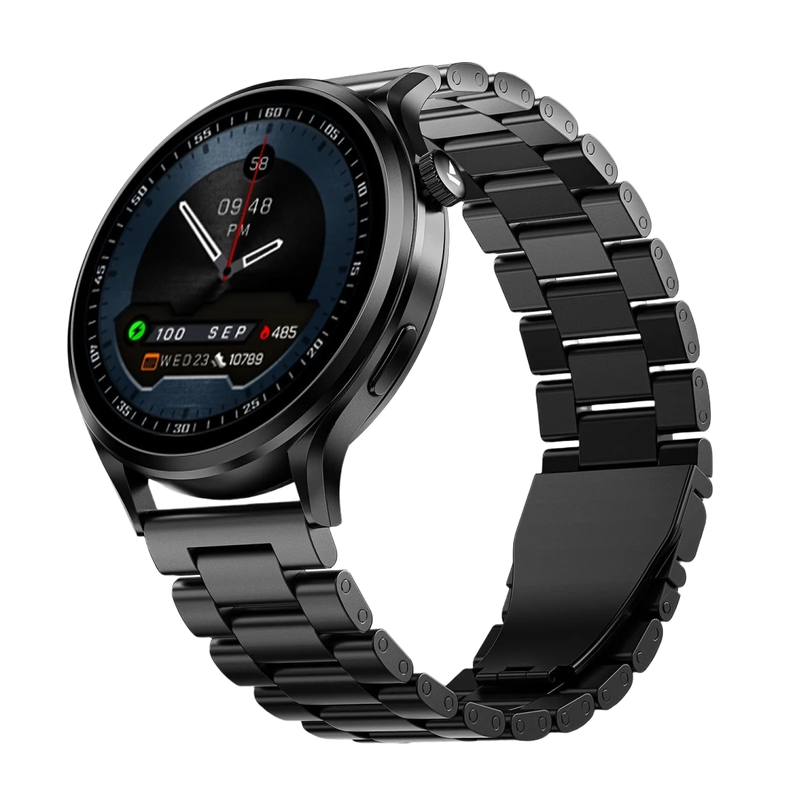 boAt Lunar Discovery Pro- Premium Smartwatch with 1.39" HD Display, Advanced BT Calling &amp; Health Monitoring-steel black