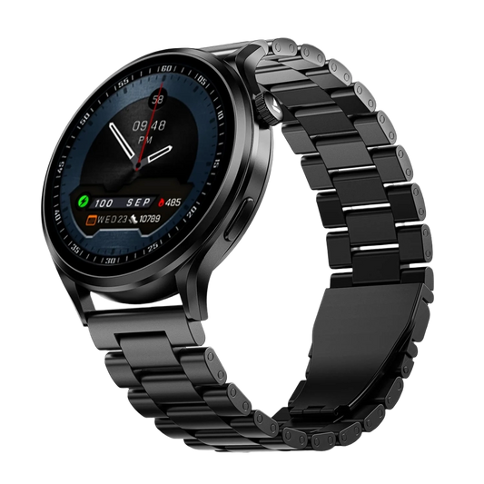 boAt Lunar Discovery Pro- Premium Smartwatch with 1.39" HD Display, Advanced BT Calling &amp; Health Monitoring-steel black