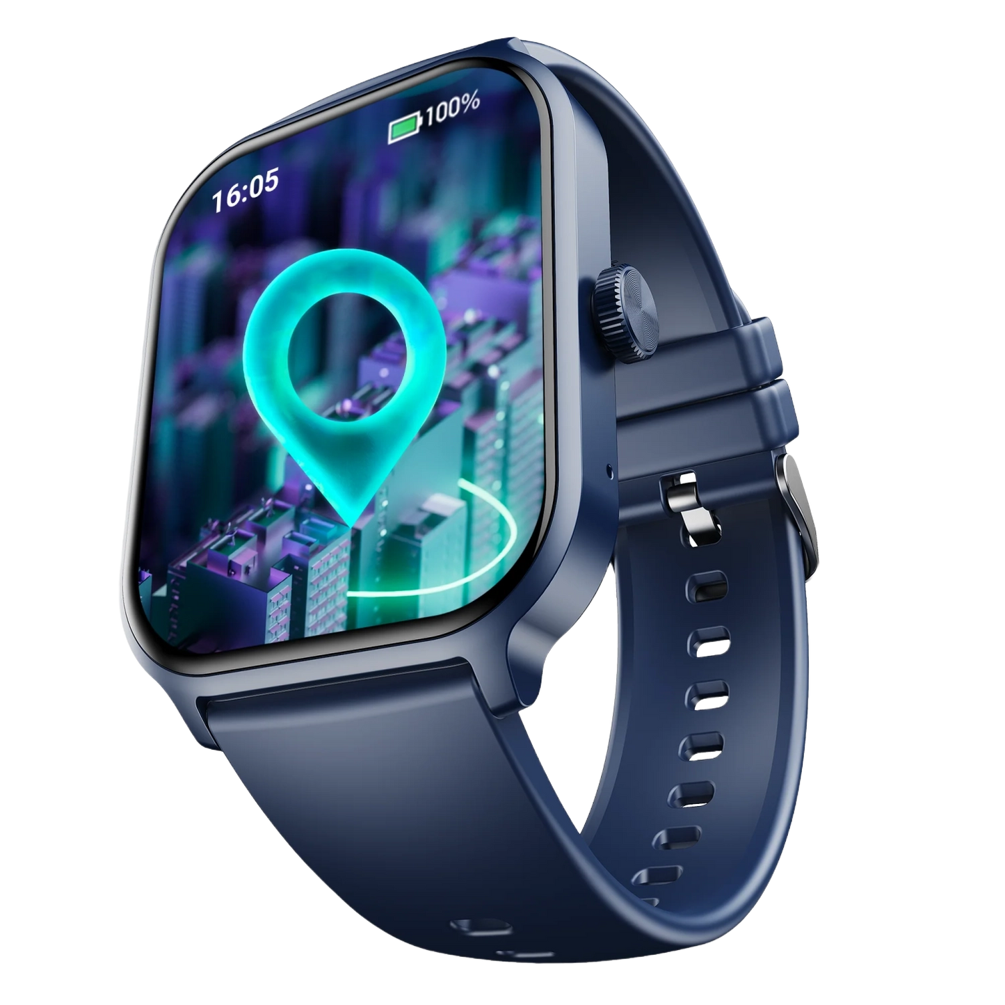 boAt Storm Call 3 Plus- Smartwatch with 1.96" HD Display, BT Calling, 700+ Activity Modes, SOS feature, Functional Crown-dark blue