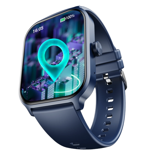 boAt Storm Call 3 Plus- Smartwatch with 1.96" HD Display, BT Calling, 700+ Activity Modes, SOS feature, Functional Crown-dark blue