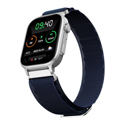 boAt Storm Infinity Max Smartwatch with 2.01" HD Display, 20-Day Battery Life, BT Calling, IP68, and Functional Crown-sports blue