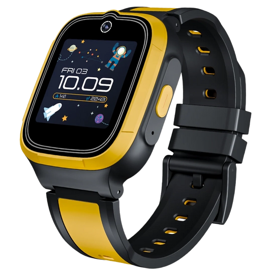 boAt Wanderer- Smart Premium Kids Smartwatch with 4G SIM and Wi-Fi Enabled, In-Built GPS, SOS Alerts, Geo Fencing-sunshine yellow