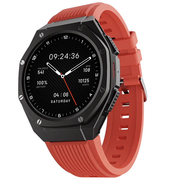 boAt Enigma X600 Smartwatch with 1.43" (3.63 cm) Amoled Round Display, BT Calling, 100+ Watch Faces, 100+ Sports Modes