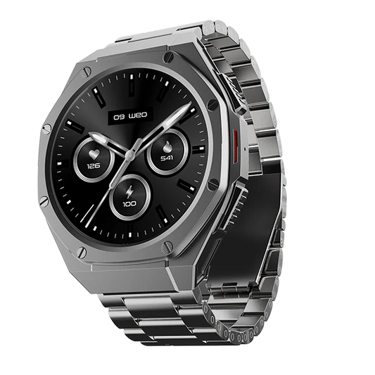 boAt Enigma X600 Smartwatch with 1.43" (3.63 cm) Amoled Round Display, BT Calling, 100+ Watch Faces, 100+ Sports Modes