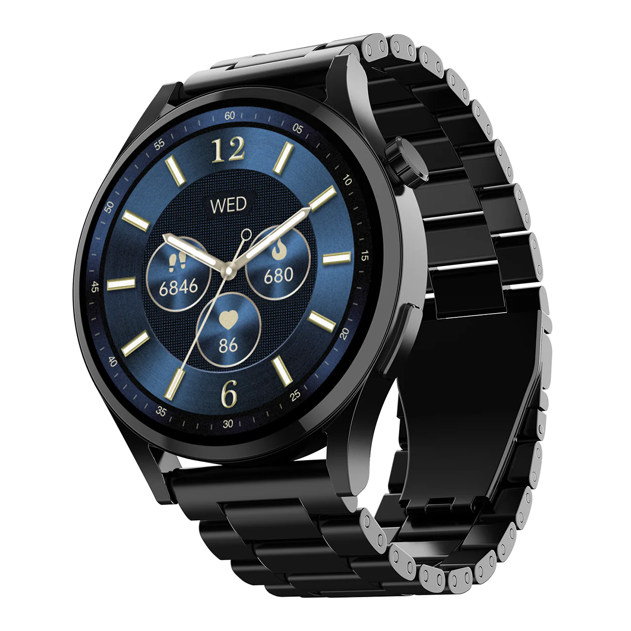 boAt Lunar Embrace Smartwatch with 1.51" (3.83 cms) round AMOLED Display, Functional Crown, 100+ Sports Modes, IP68 rating