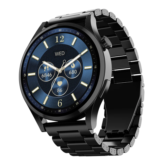 boAt Lunar Embrace Smartwatch with 1.51" (3.83 cms) round AMOLED Display, Functional Crown, 100+ Sports Modes, IP68 rating