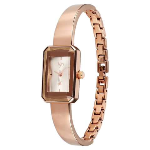 Fastrack Vyb Diva By Quartz Analog Pink Dial Metal Strap Watch For Girls