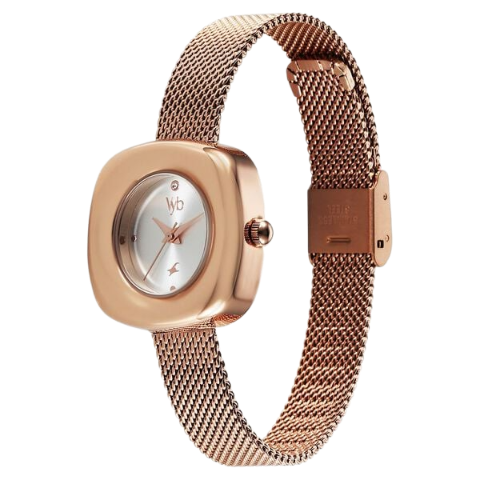 Fastrack Vyb Runway By Quartz Analog Silver Dial Metal Strap Watch For Girls