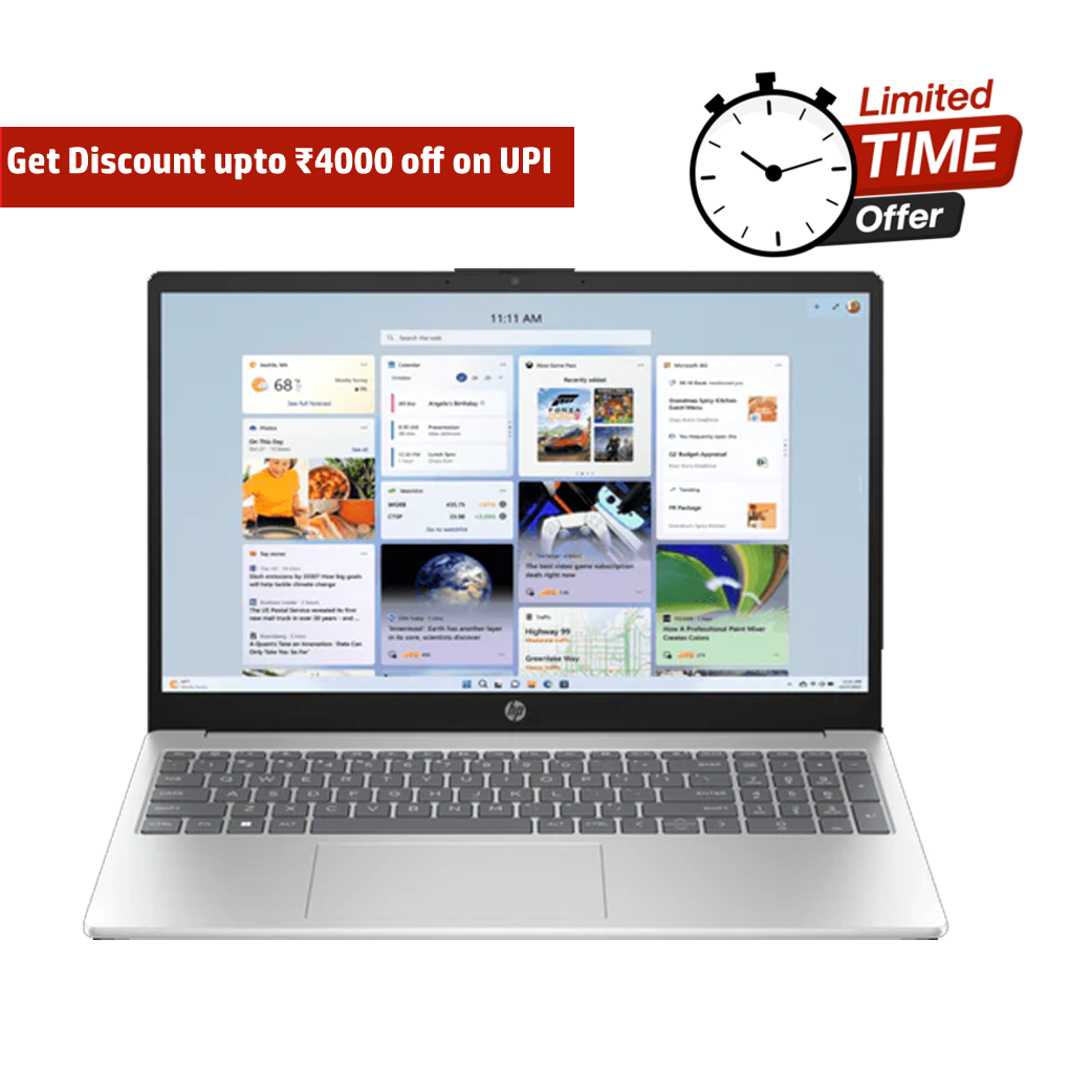 HP Laptop 39.6 cm (15.6) 15-fd0467TU Silver Intel Core i5-1334U 16GB 512GB Intel Iris Graphics Windows11 MS Office