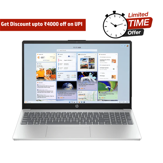 HP Laptop 39.6 cm (15.6) 15-fd0467TU Silver Intel Core i5-1334U 16GB 512GB Intel Iris Graphics Windows11 MS Office