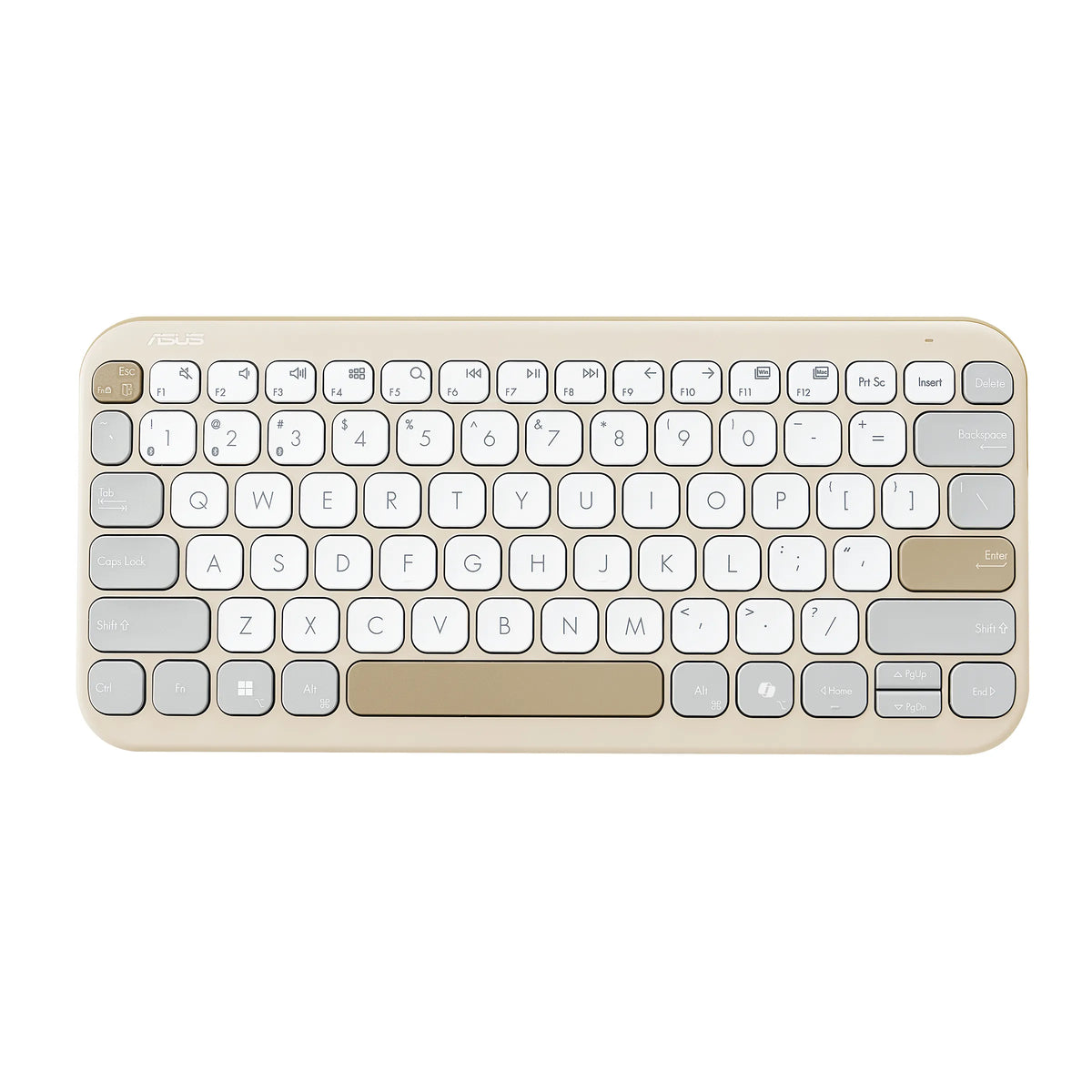 ASUS Marshmallow KW100-OM-CP Wireless Keyboard | Bluetooth 5.0 | Multi-Device Connectivity | Silent Scissor Keys | Copilot Key | Up to 24 Months Battery Life