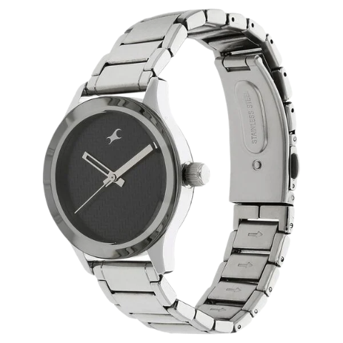 Fastrack Quartz Analog Blue Dial Stainless Steel Strap Watch for Girls