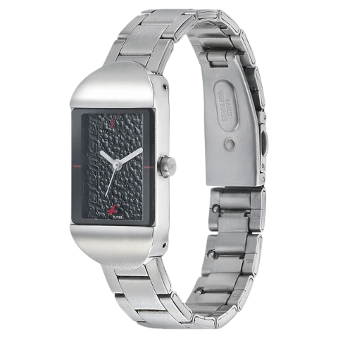 Fastrack Go Skate Quartz Analog Black Dial Stainless Steel Strap Watch for Girls
