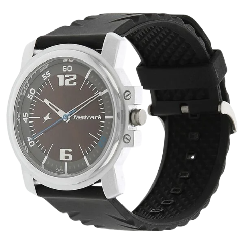 Fastrack Quartz Analog Brown Dial Plastic Strap Watch for Guys