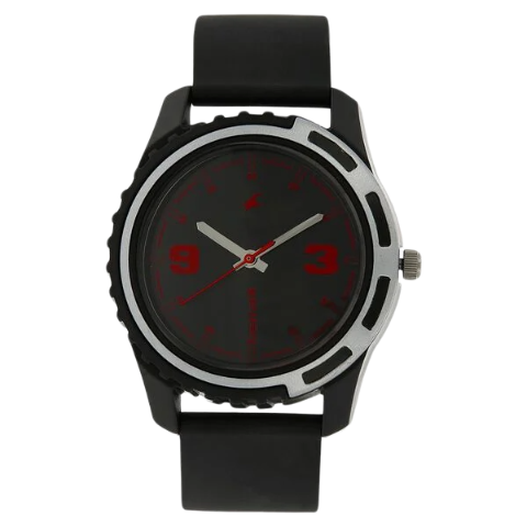 Fastrack Quartz Analog Black Dial Plastic Strap Watch for Guys