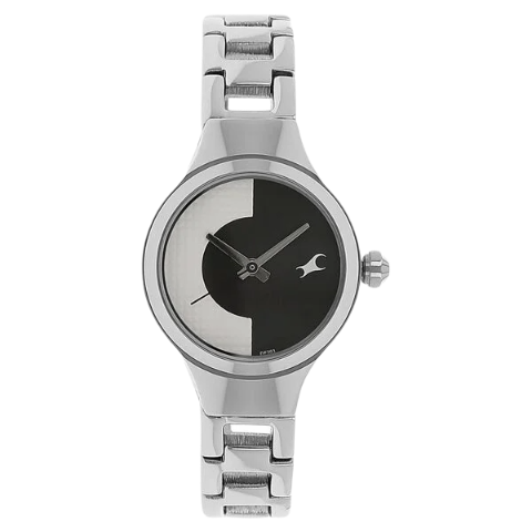 Fastrack Quartz Analog Bicolour Dial Metal Strap Watch for Girls