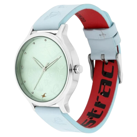 Fastrack I Love Me Quartz Analog Blue Dial Leather Strap Watch for Girls