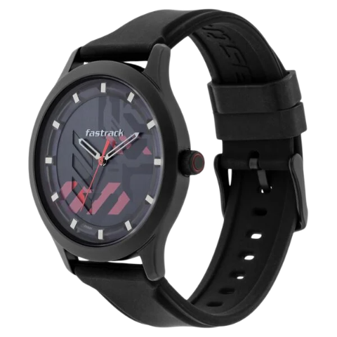 Fastrack Gamify Quartz Analog Grey Dial Silicone Strap Watch for Guys