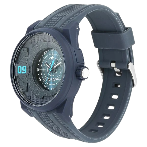 Fastrack Trendies Quartz Analog Black Dial Silicone Strap Watch for Guys