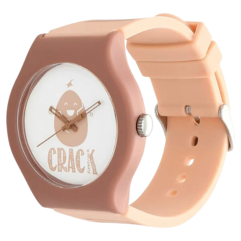 Fastrack Quartz Analog White Dial Silicone Strap Watch for Unisex