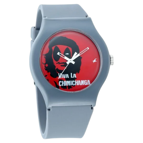 Fastrack Deadpool Quartz Analog Bicolour Dial Silicone Strap Unisex Watch