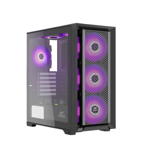 Ant Esports SX7 Auto RGB (ATX) Mid Tower Cabinet (Black)