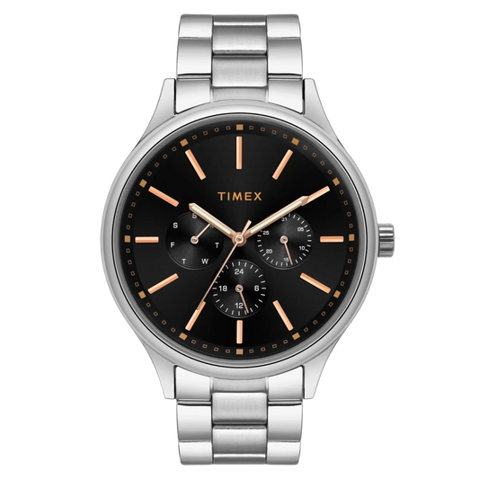Timex Fashion Men's Black Dial Round Case Multifunction Function Watch -TWEG18408