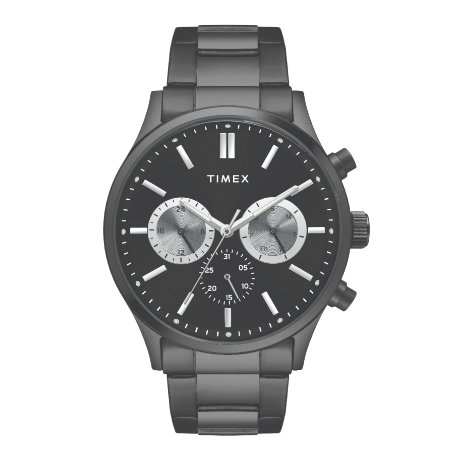 Timex Fashion Men's Black Dial Round Case Multifunction Function Watch -TWEG19605