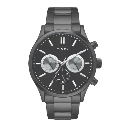 Timex Fashion Men's Black Dial Round Case Multifunction Function Watch -TWEG19605